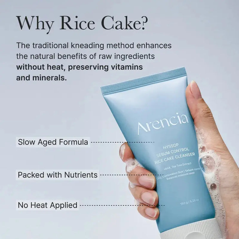 Arencia Hyssop Sebum Control Rice Cake Cleanser