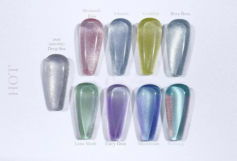 Crisania Neri Sea x Sky Magnetic Cat Eye Gel Polish Luna Moth