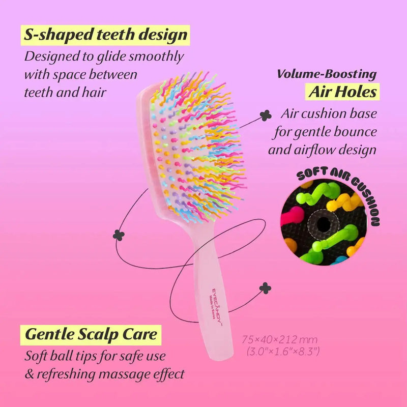 Eyecandy Rainbow Volume S Paddle Brush Sky Blue