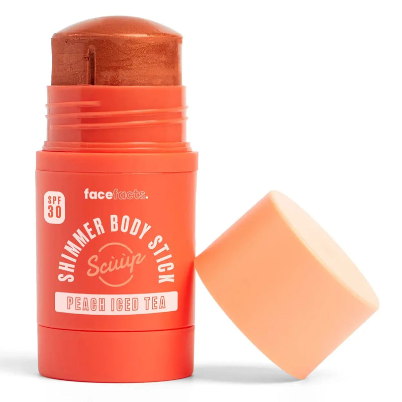 Face Facts Scuup Peach Iced Tea SPF30 Shimmer Body Stick