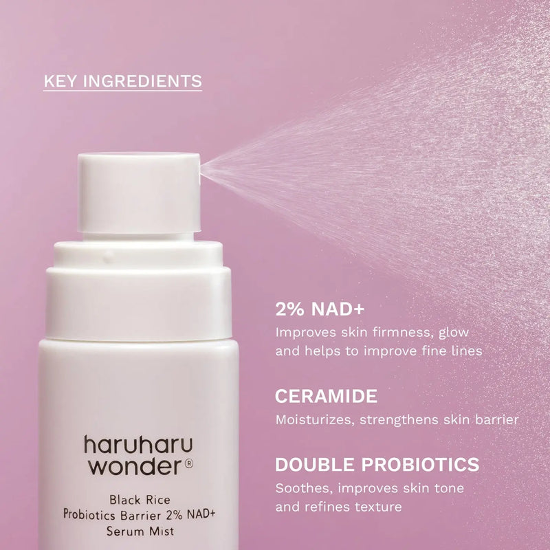 Haruharu Wonder Black Rice Probiotics Barrier NAD+ Serum Mist