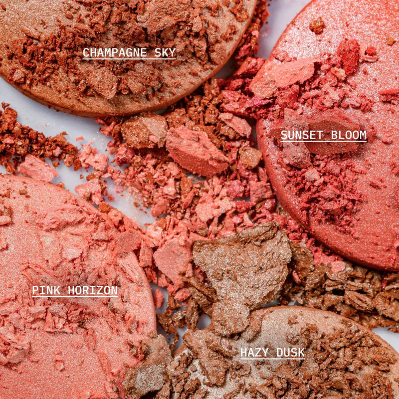 Kara Beauty Sunlit Glow Baked Luminous Blush Pink Horizon