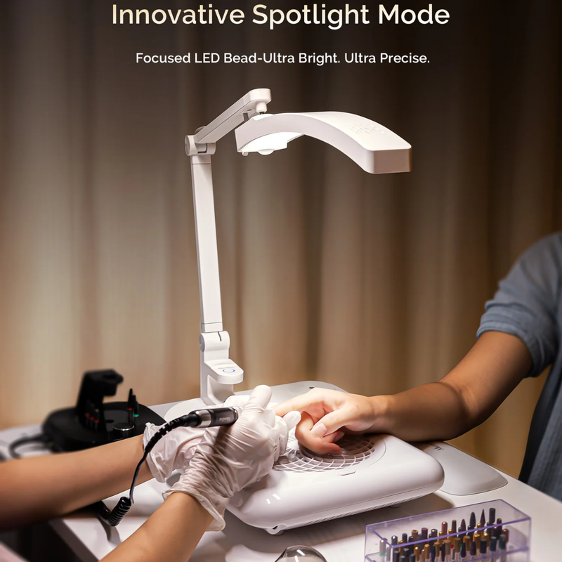 MelodySusie S-Pro29G Nail-Focused 3-Mode Manicure Table Lamp with White Mini Nail Lamp