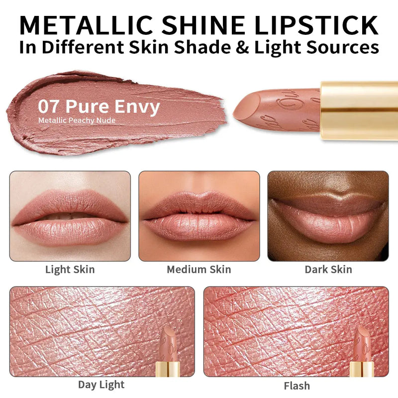 Oulac Metallic Shine Lipstick 07 Pure Envy