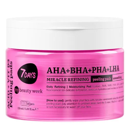 7days Beauty Miracle Refining Peeling Pads AHA+BHA+PHA+LHA