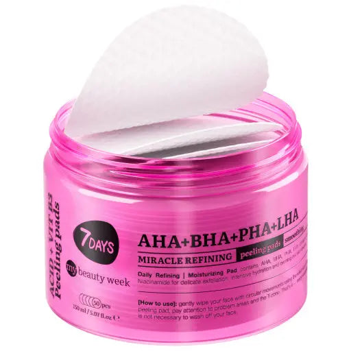 7days Beauty Miracle Refining Peeling Pads AHA+BHA+PHA+LHA