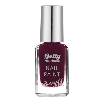 Barry M Gelly Hi Shine Nail Paint Black Cherry