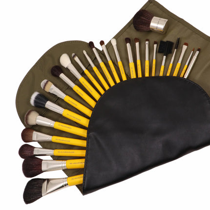 Bdellium Tools Studio Luxury 24pc. Brush Set With Roll-Up Pouch