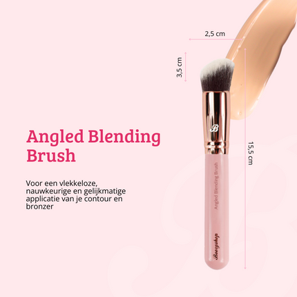 Boozyshop Pink & Rose Gold Angled Blending Brush