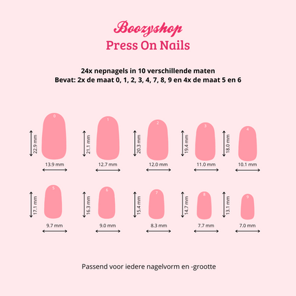 Boozyshop Press On French Nails Ombre Light Pink