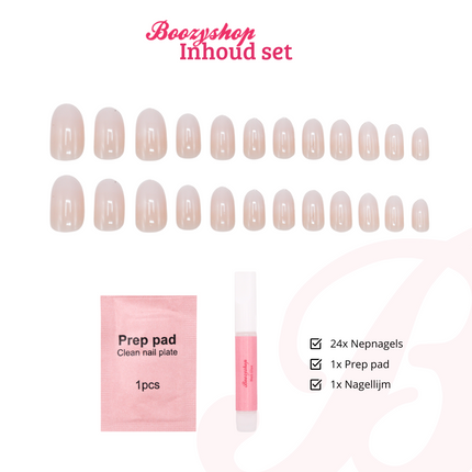 Boozyshop Press On French Nails Ombre Light Pink