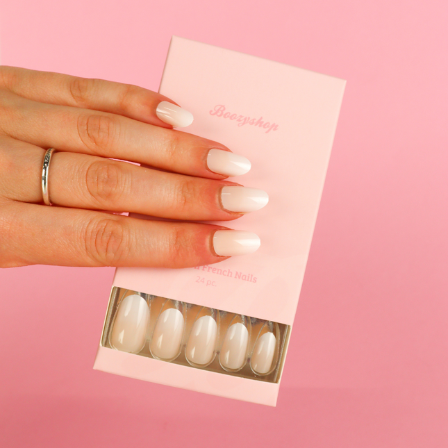 Boozyshop Press On French Nails Ombre Light Pink