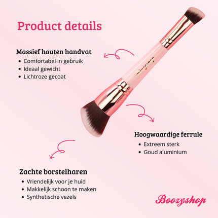 Boozyshop Soft Pink & Gold Multifunctional Blending Brush