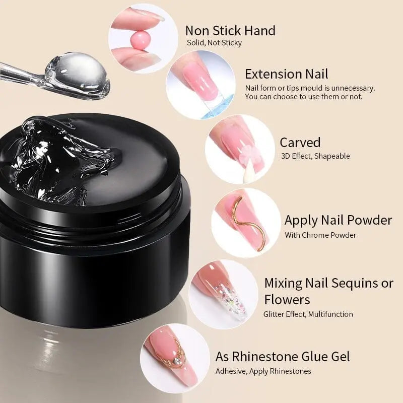 Born Pretty Pure Color & Glitter Non Stick Hand Extension Gel NEG28