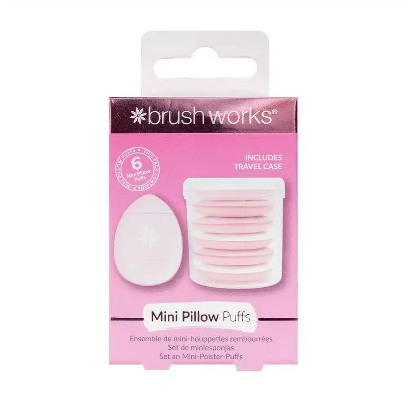 Brushworks Mini Pillow Puffs 6 Pack