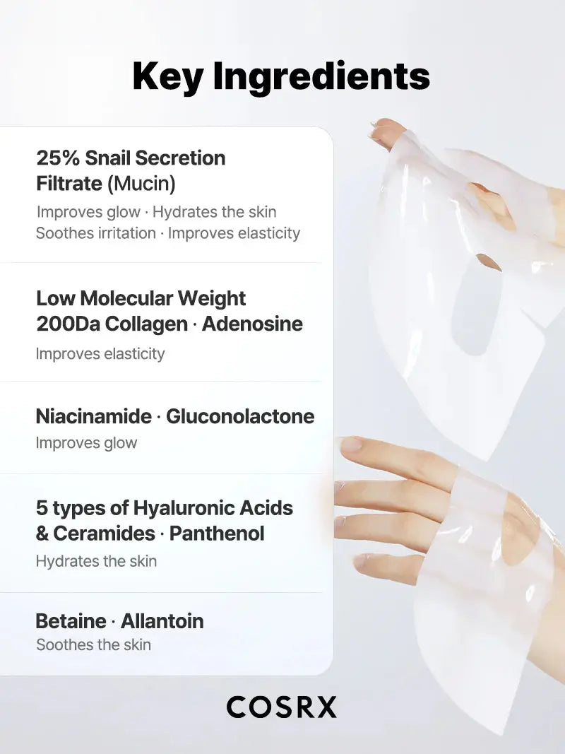 COSRX Advanced Snail Mucin Glass Glow Hydrogel Mask 1 pc