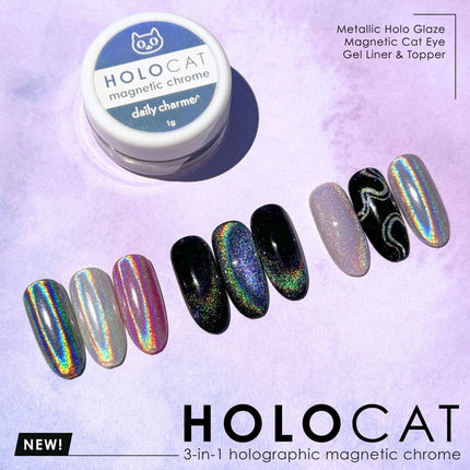 Daily Charme 3-in-1 HoloCat Magnetic Chrome Powder