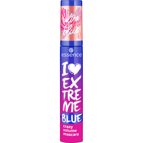 Essence Live LIFE in CORAL I Love Extreme Blue Crazy Volume Mascara 01 Blue-tiful Corals!