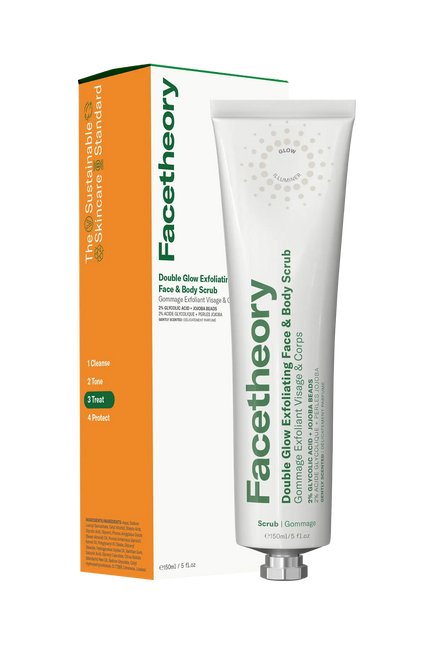 Facetheory Double Glow Exfoliating Face & Body Scrub Gently Scented