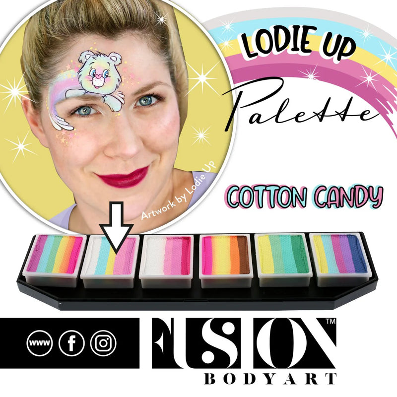 Fusion Body Art Face Painting Lodie Up Cute Pastel Rainbow Palette