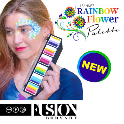 Fusion Body Art Leanne's Rainbow Flower Palette