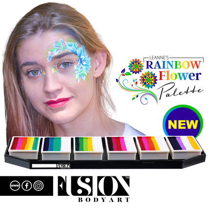 Fusion Body Art Leanne's Rainbow Flower Palette