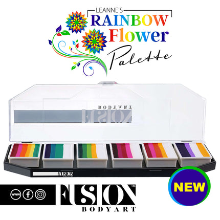 Fusion Body Art Leanne's Rainbow Flower Palette