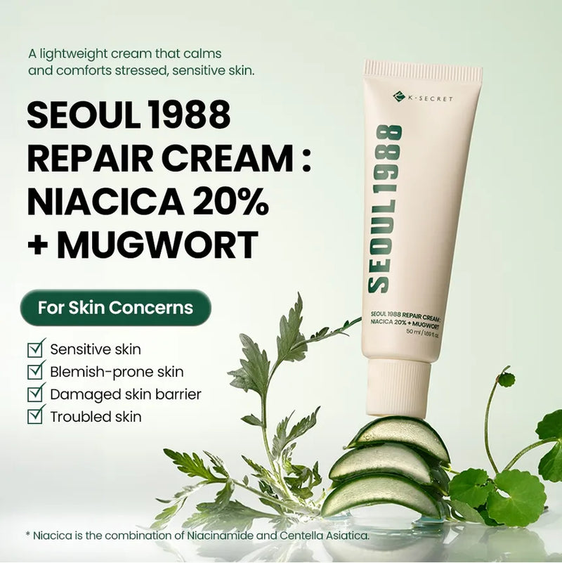 K-Secret Seoul 1988 Repair Cream Niacica 20% + Mugwort