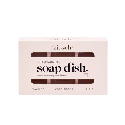 Kitsch Bottle-Free Beauty Selfdraining Soap Dish Terracotta