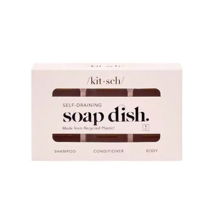 Kitsch Bottle-Free Beauty Selfdraining Soap Dish Terracotta