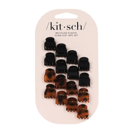 Kitsch Plastic Mini Classic Claw Clips 16 pc