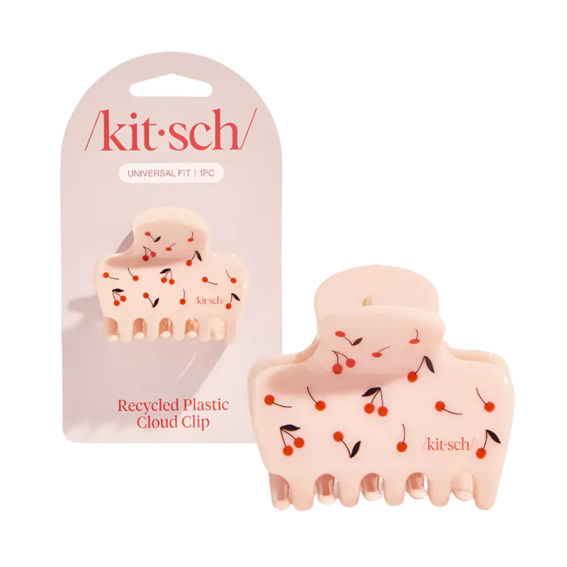Kitsch Recycled Plastic Medium Cloud Clip Cherry Print