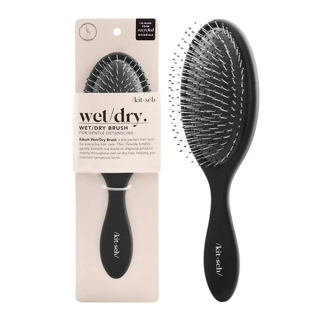 Kitsch Recycled Plastic Wet/Dry Brush Black