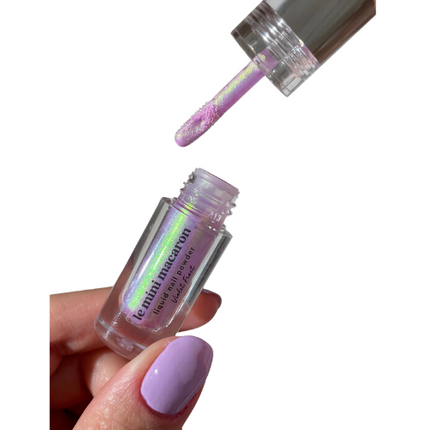 Le Mini Macaron Liquid Nail Powder Violet Frost