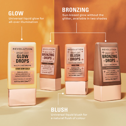 Makeup Revolution Bright Light Glow Drops Golden Star Dew