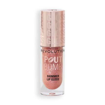 Makeup Revolution Pout Bomb Shimmer Gloss Glimmer Nude