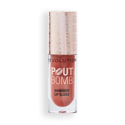 Makeup Revolution Pout Bomb Shimmer Gloss Nude Glow