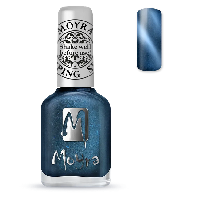 Moyra Stamping Nail Polish Cat Eye SP33 Magnetic Blue