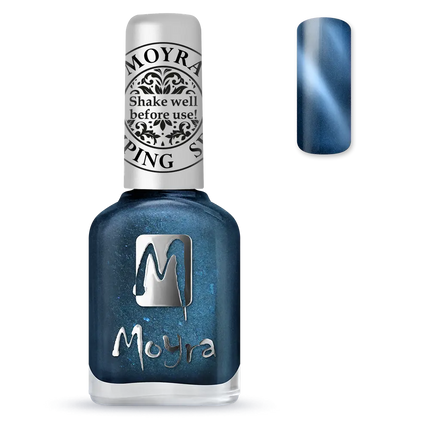 Moyra Stamping Nail Polish Cat Eye SP33 Magnetic Blue