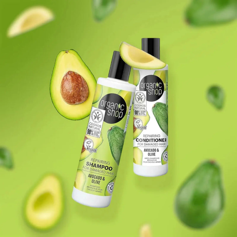 Organic Shop Repairing Conditioner for Damaged Hair Avocado and Olive