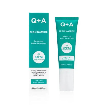 Q+A Niacinamide Balancing Face Sunscreen SPF 50