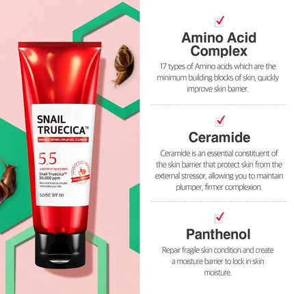 Some By Mi Snail Truecica Miracle Repair Low pH Gel Cleanser