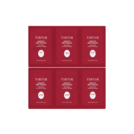 TIRTIR Mask Fit Red Cushion 6 Shade Trial Kit Light Medium