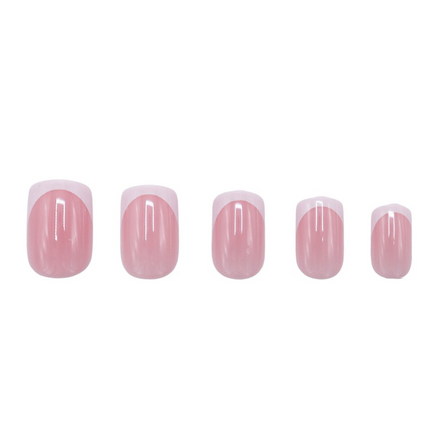 Boozyshop Press On French Nails White / Pink