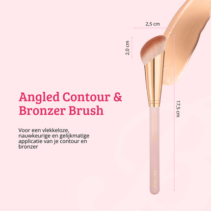 Boozyshop Soft Pink & Gold Angled Contour & Bronzer Brush