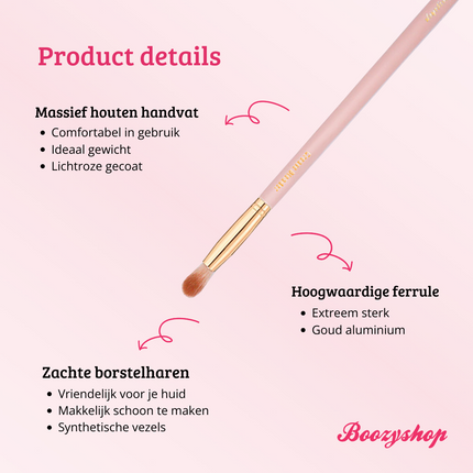 Boozyshop Soft Pink & Gold Crease Blender Brush