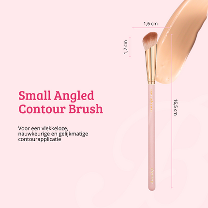 Boozyshop Soft Pink & Gold Small Angled Contour Brush