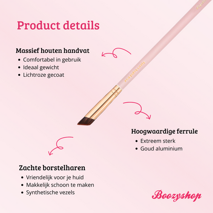 Boozyshop Soft Pink & Gold Square Angled Brow Brush