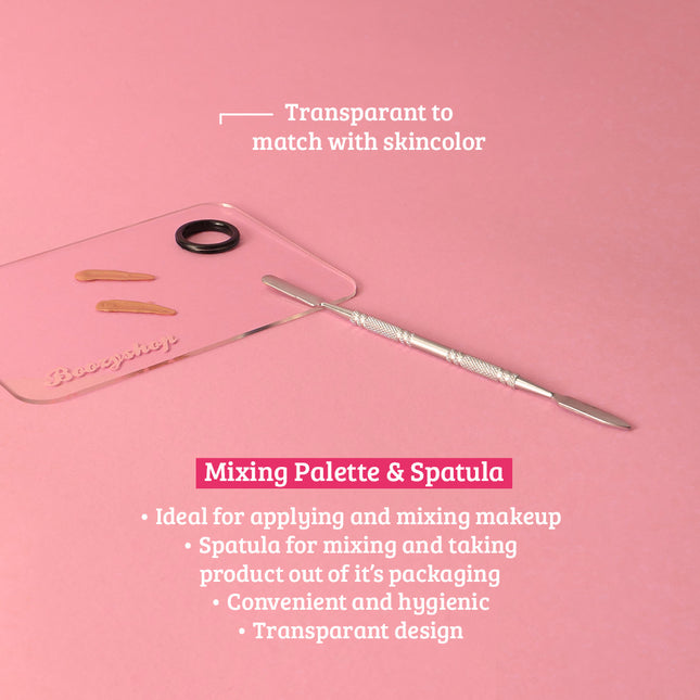 Boozyshop Transparent Makeup Mixing Palette & Spatula