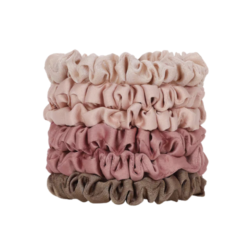 Kitsch Ultra Petite Satin Scrunchies Terracotta